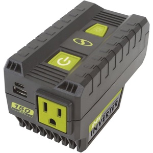 image:imageSun Joe 24V150WICT 24Volt IONMAX Cordless Portable Powered Inverter wUSB Type AC AC Outlet amp LED Light 150Watt Tool Only